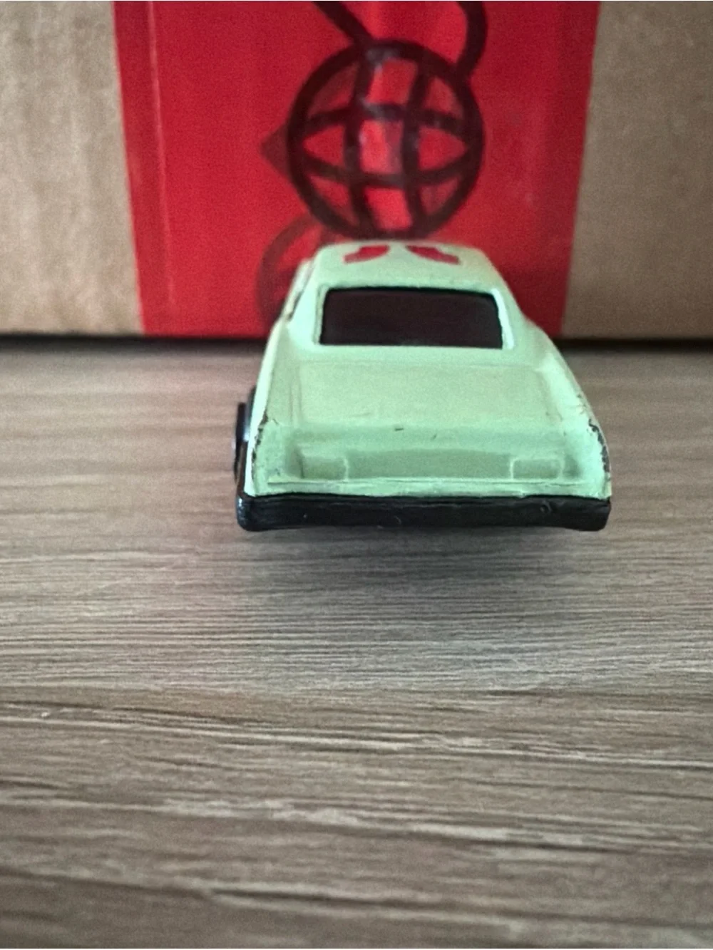 Lime Green Diecast Muscle Car Red Hood Stripes  Unbranded